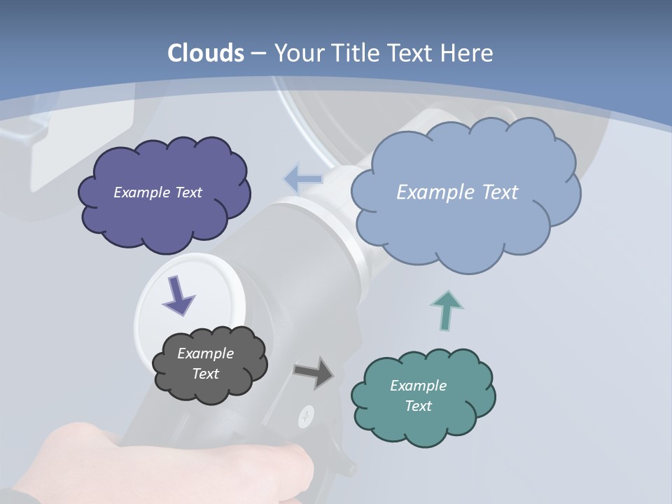 Putting Gas Into A Car PowerPoint Template