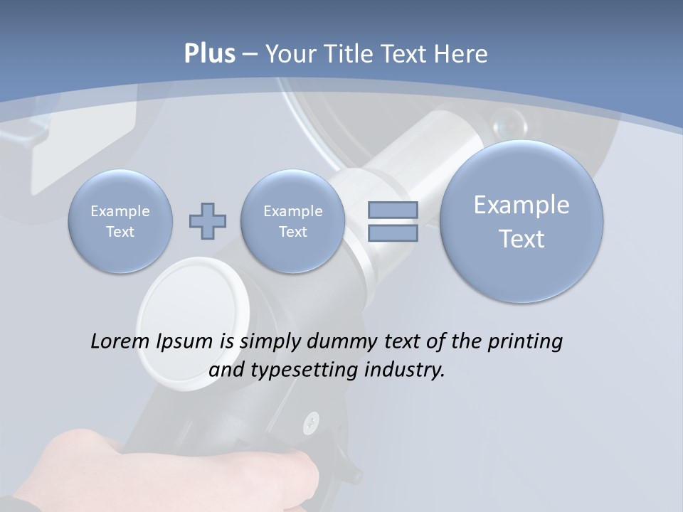 Putting Gas Into A Car PowerPoint Template