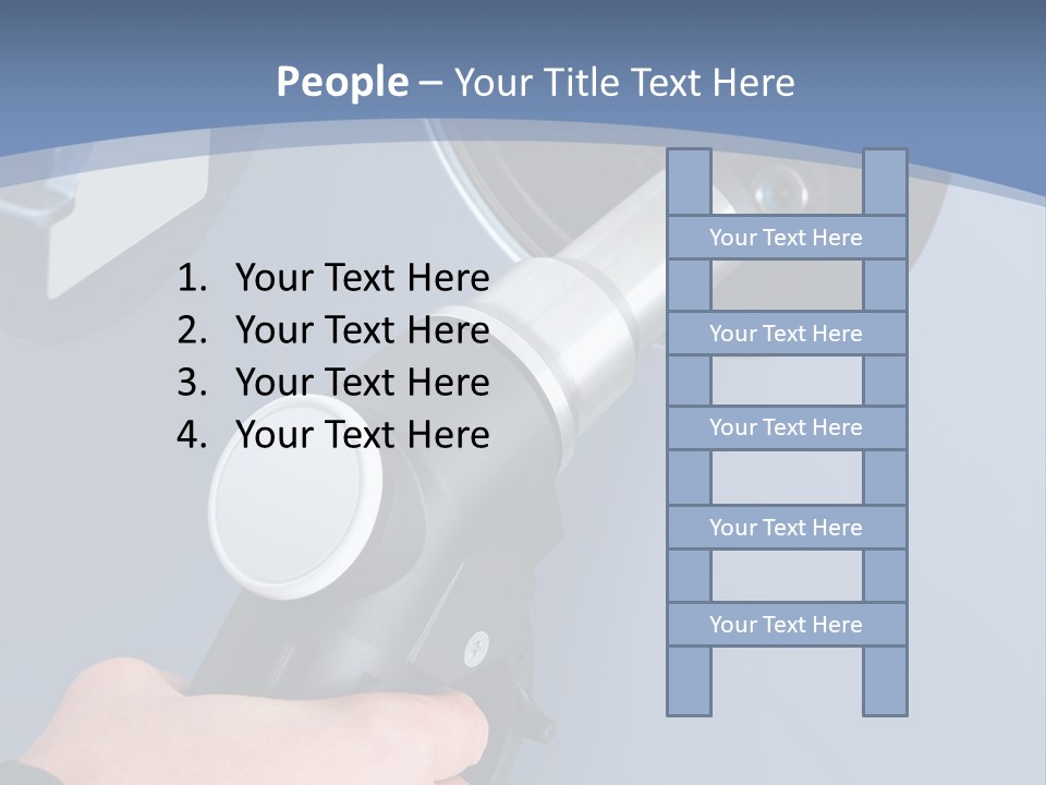 Putting Gas Into A Car PowerPoint Template