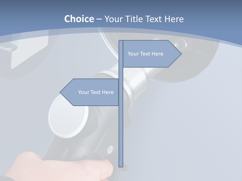 Putting Gas Into A Car PowerPoint Template