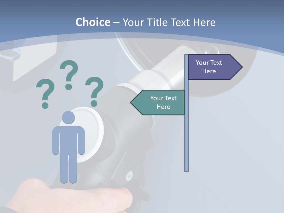 Putting Gas Into A Car PowerPoint Template
