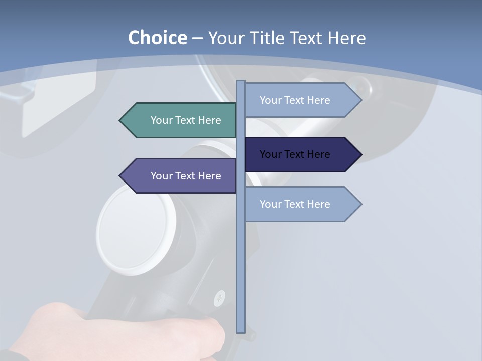 Putting Gas Into A Car PowerPoint Template