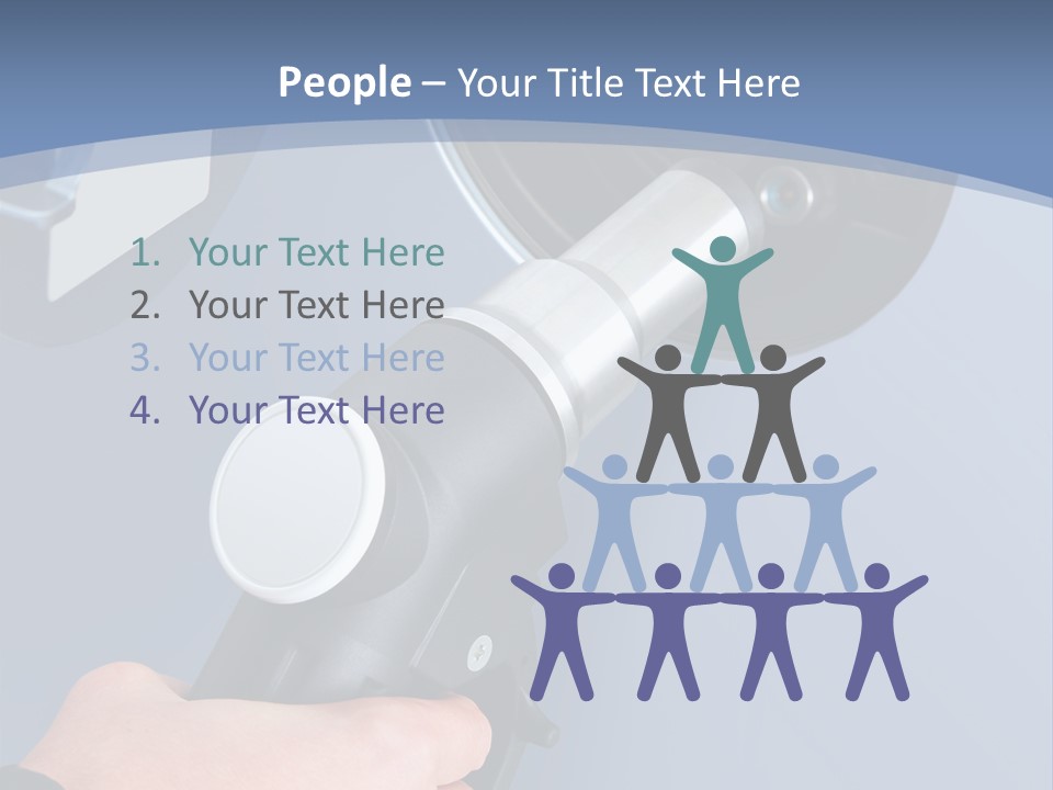 Putting Gas Into A Car PowerPoint Template