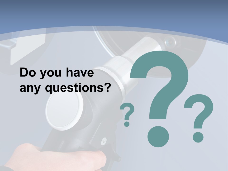 Putting Gas Into A Car PowerPoint Template