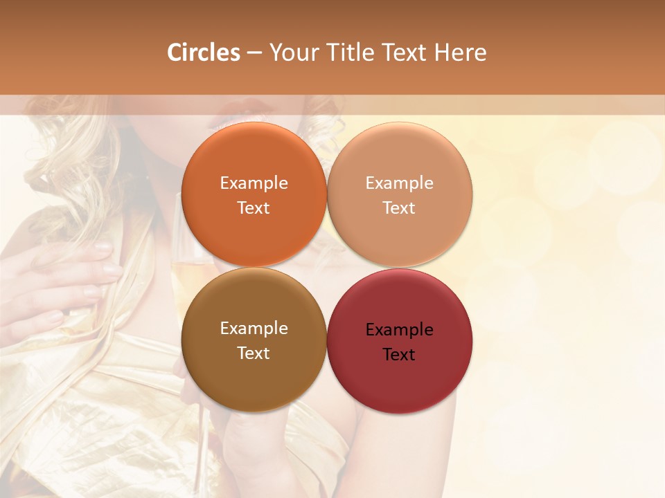 Woman Champagne PowerPoint Template