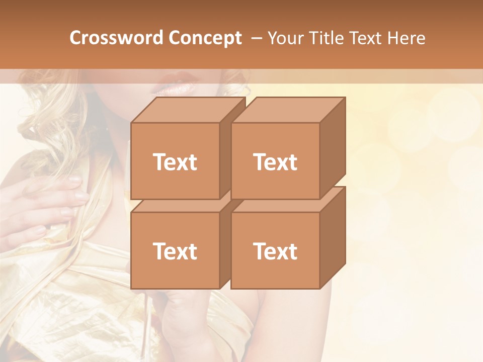 Woman Champagne PowerPoint Template