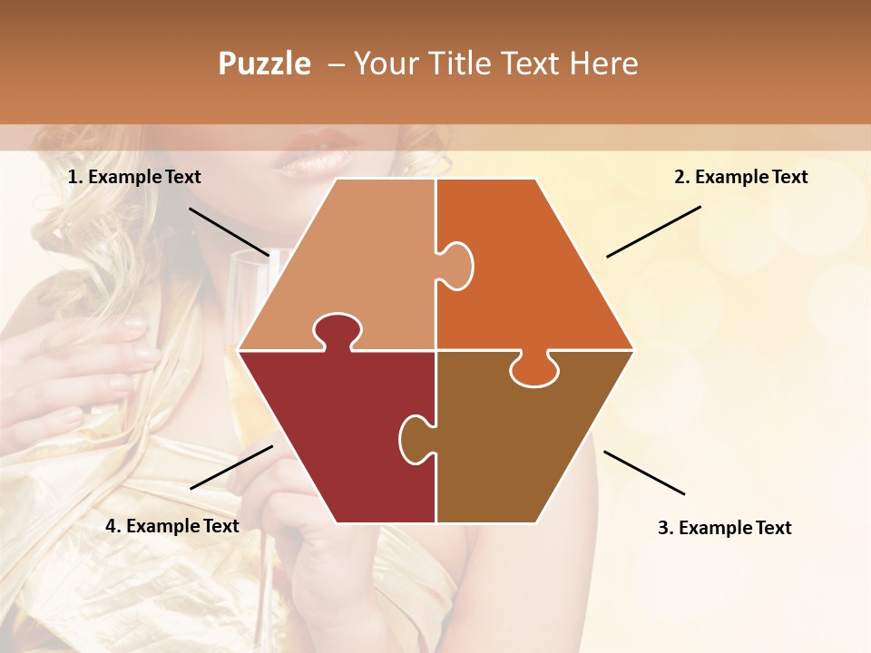 Woman Champagne PowerPoint Template