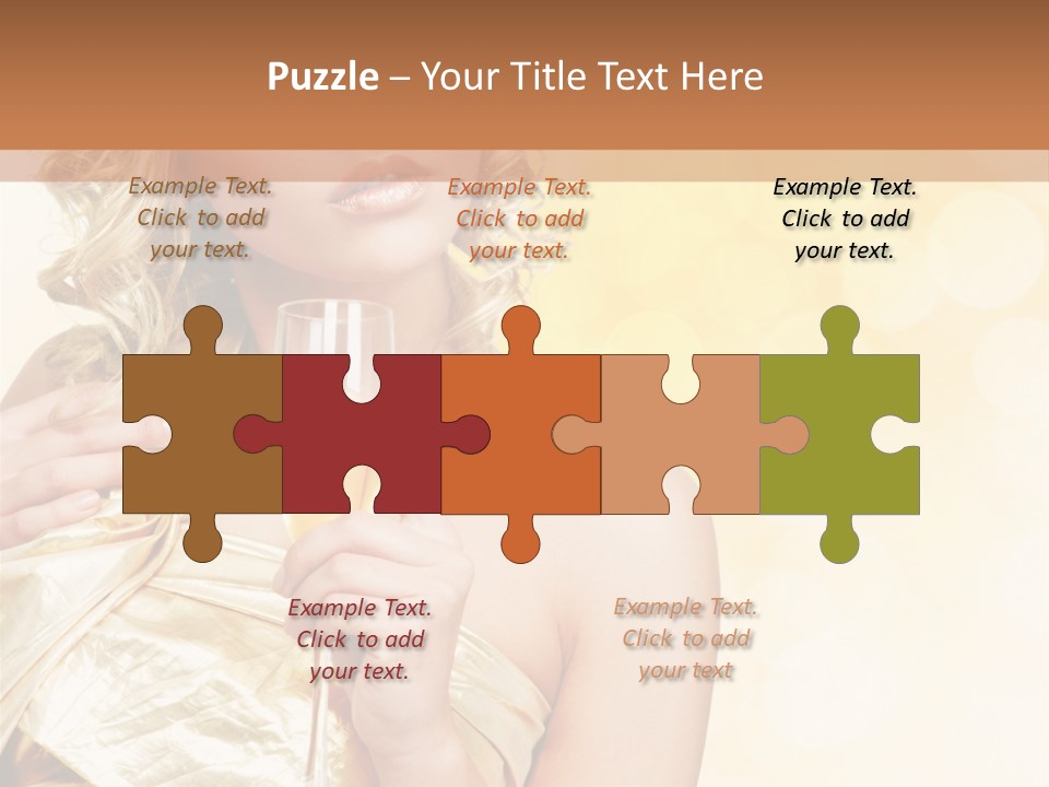 Woman Champagne PowerPoint Template