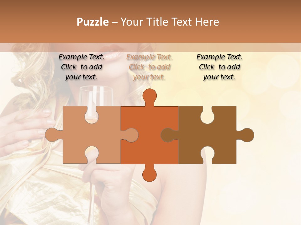 Woman Champagne PowerPoint Template