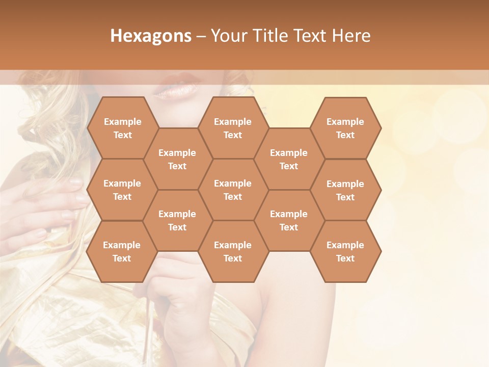 Woman Champagne PowerPoint Template