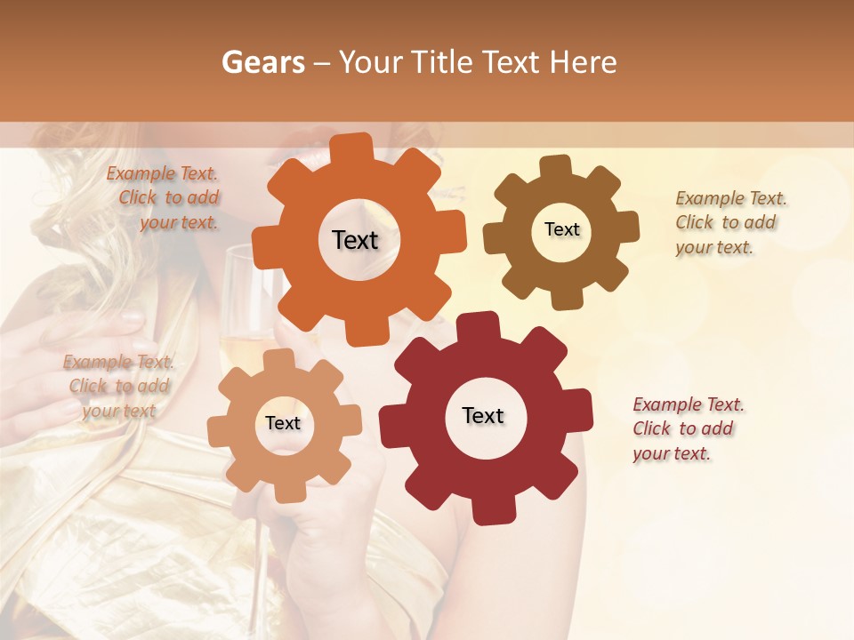 Woman Champagne PowerPoint Template