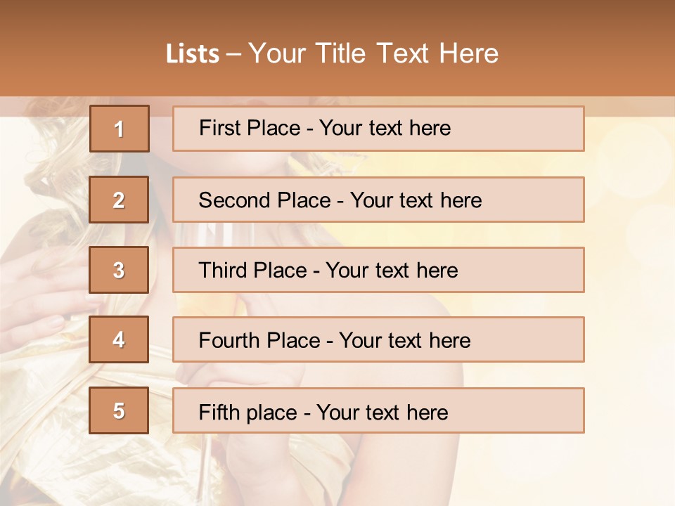 Woman Champagne PowerPoint Template