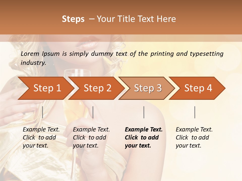 Woman Champagne PowerPoint Template