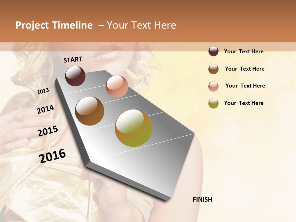 Woman Champagne PowerPoint Template