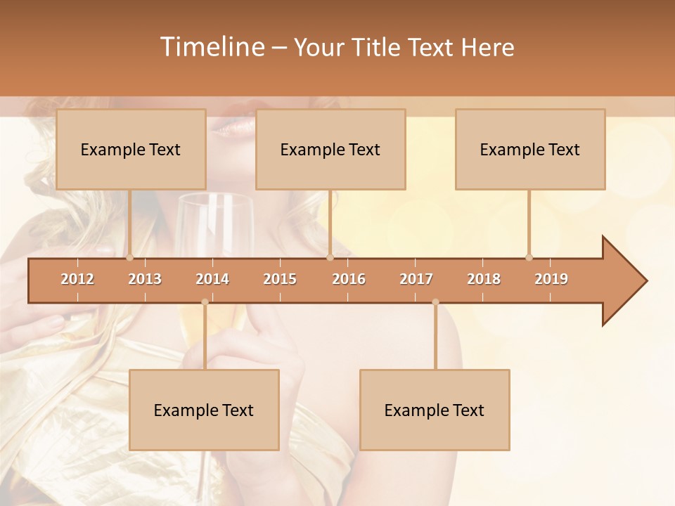 Woman Champagne PowerPoint Template