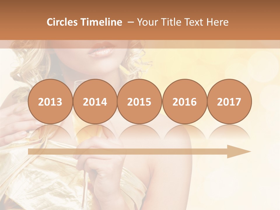 Woman Champagne PowerPoint Template