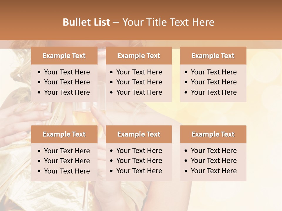 Woman Champagne PowerPoint Template