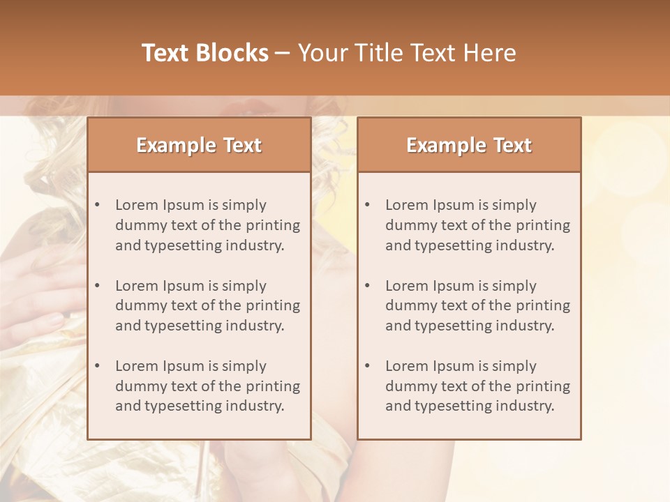 Woman Champagne PowerPoint Template