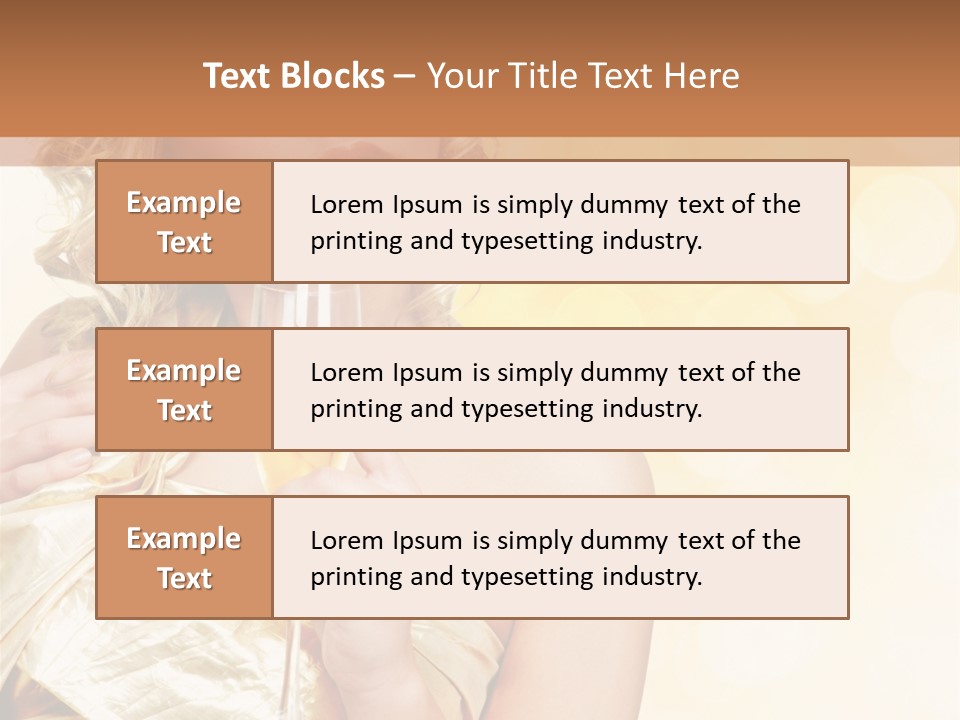 Woman Champagne PowerPoint Template