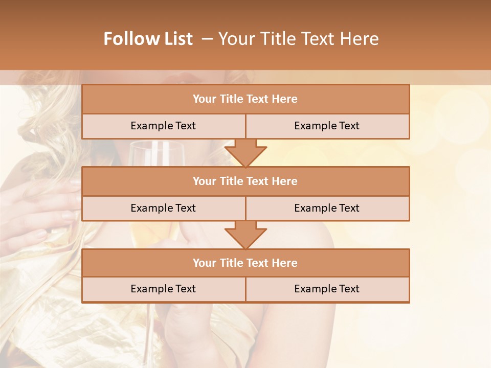 Woman Champagne PowerPoint Template