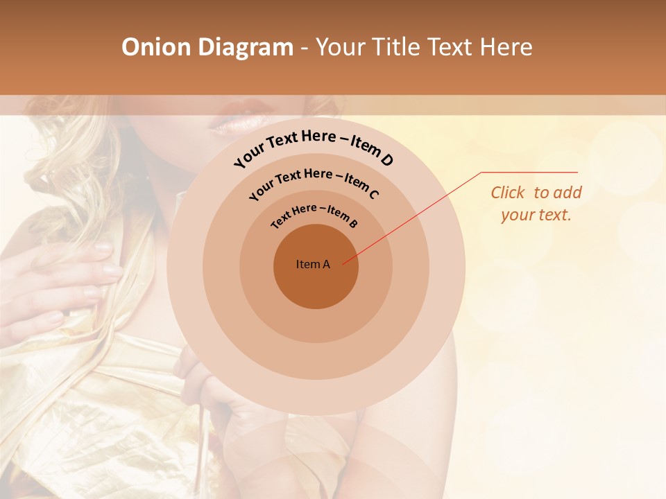 Woman Champagne PowerPoint Template