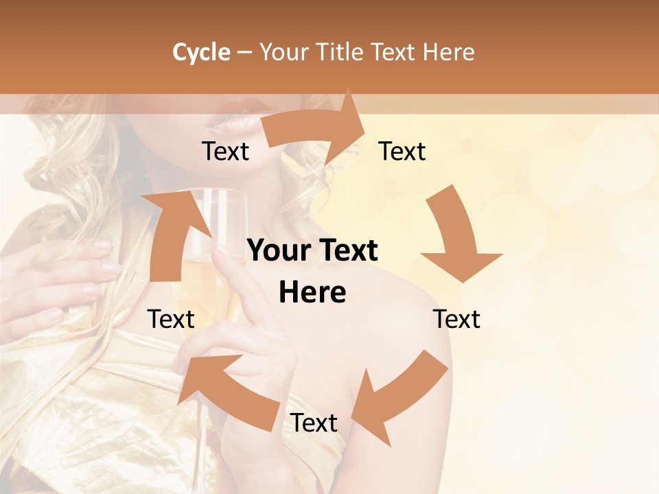 Woman Champagne PowerPoint Template