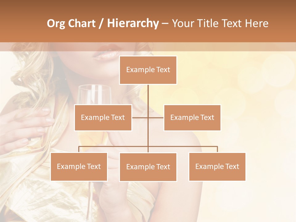 Woman Champagne PowerPoint Template