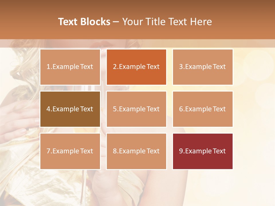 Woman Champagne PowerPoint Template