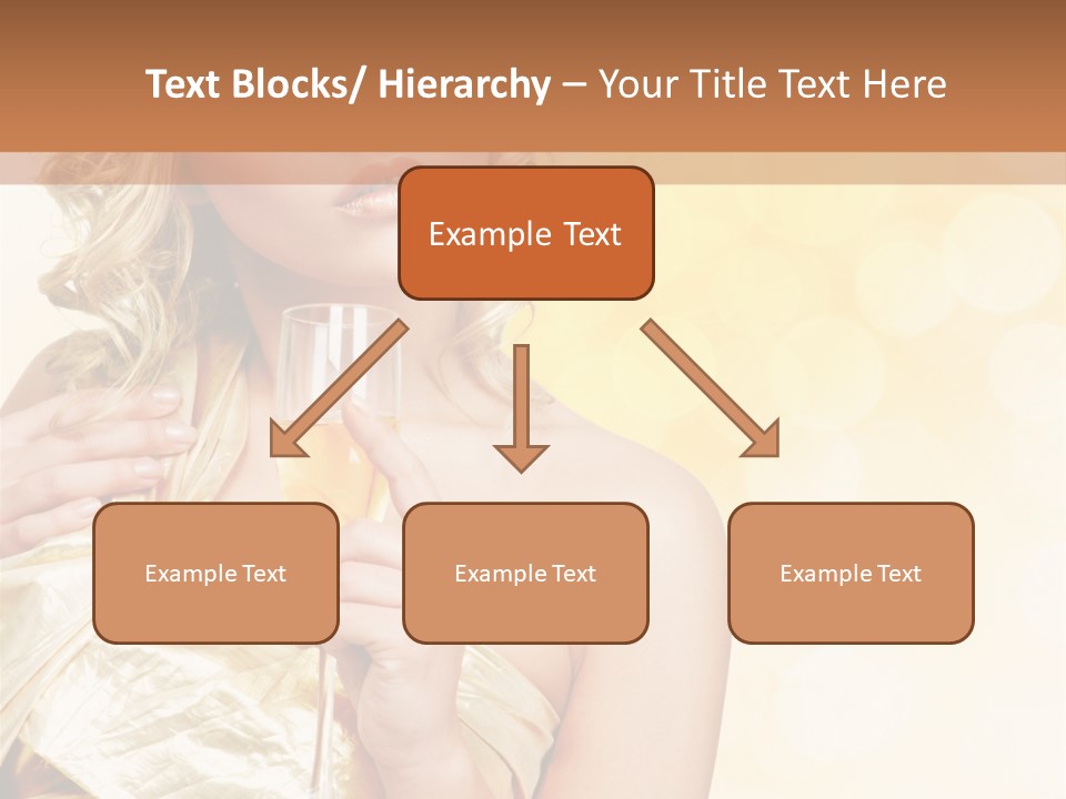 Woman Champagne PowerPoint Template