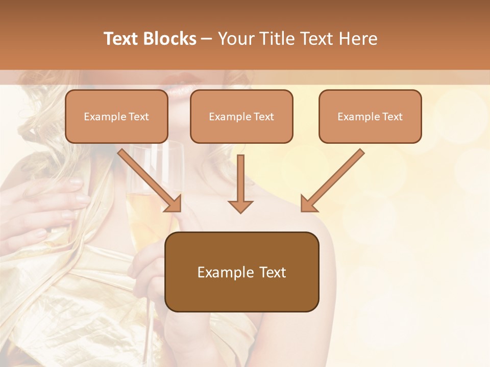 Woman Champagne PowerPoint Template