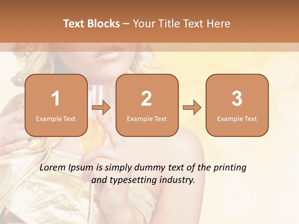 Woman Champagne PowerPoint Template