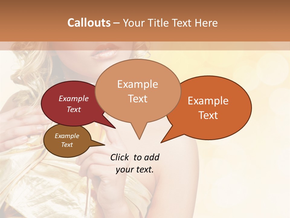 Woman Champagne PowerPoint Template