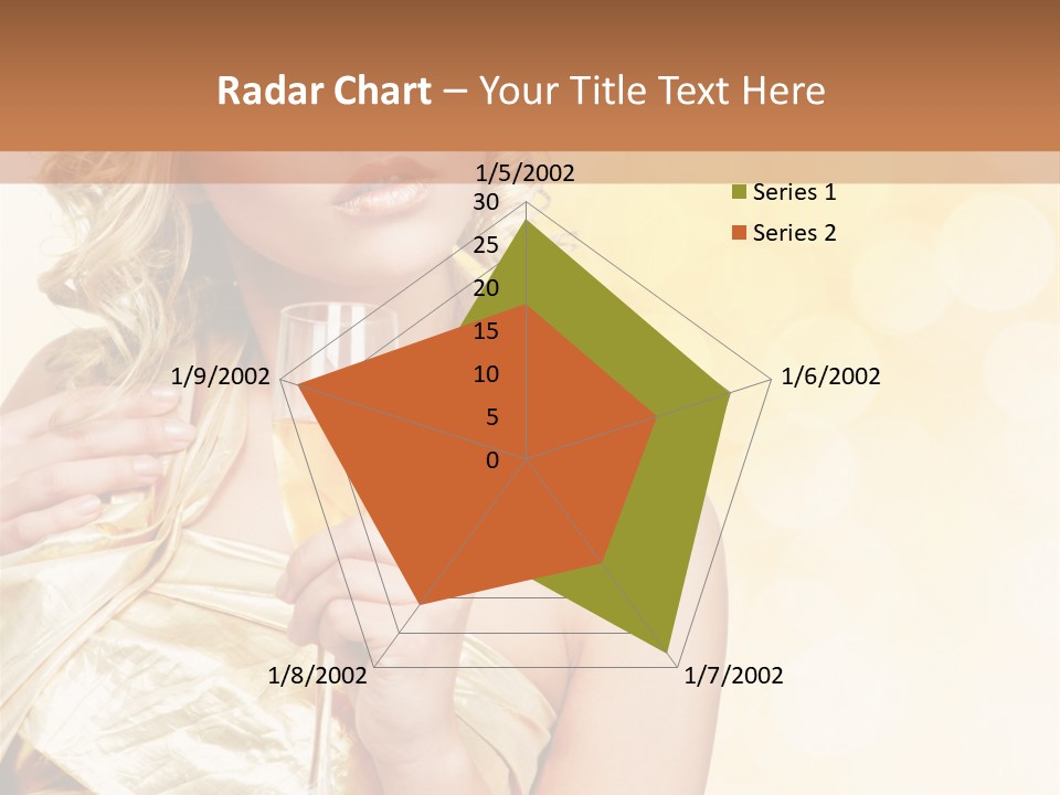 Woman Champagne PowerPoint Template