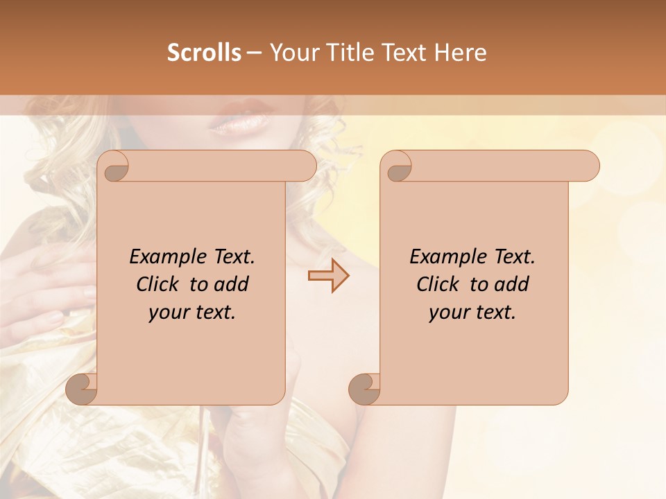 Woman Champagne PowerPoint Template