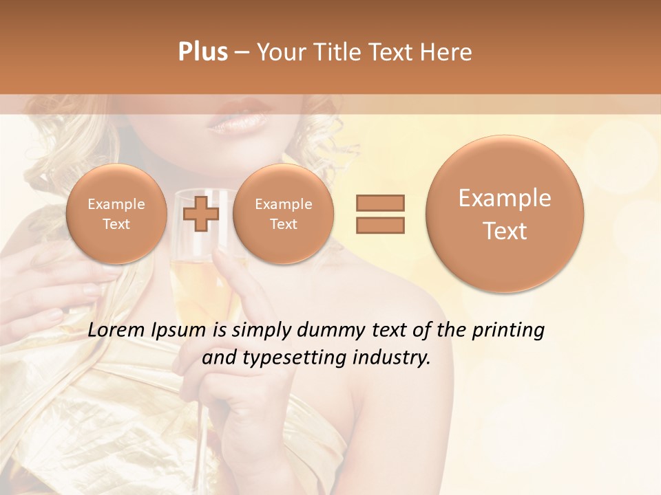 Woman Champagne PowerPoint Template