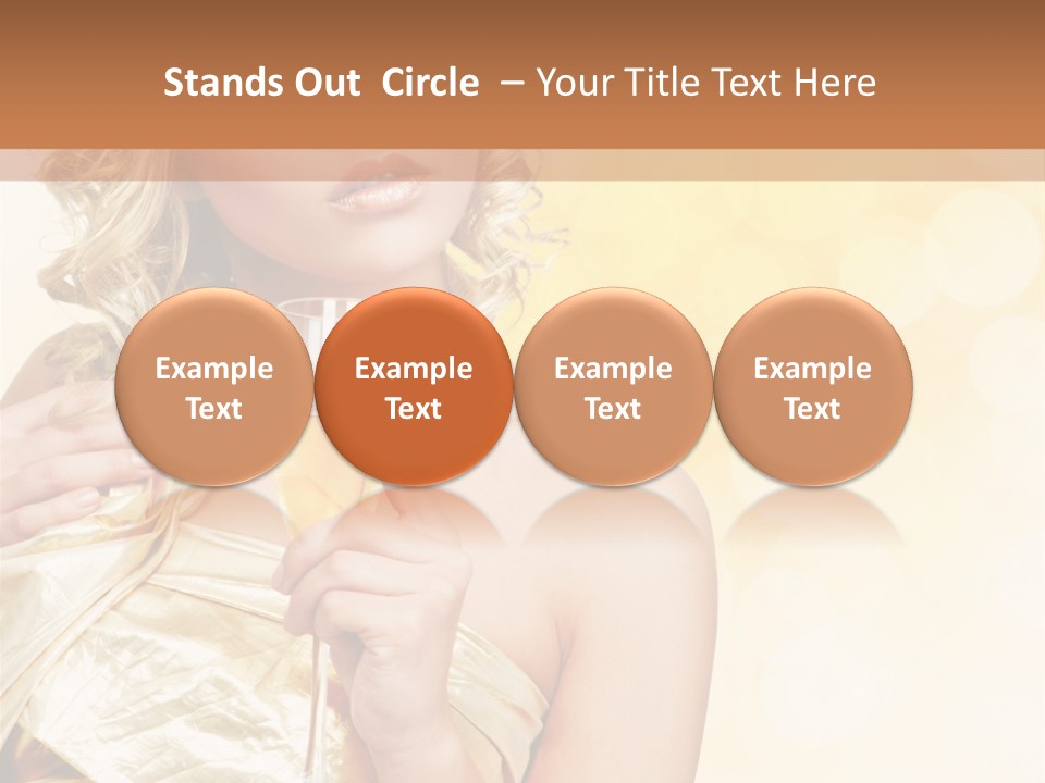 Woman Champagne PowerPoint Template