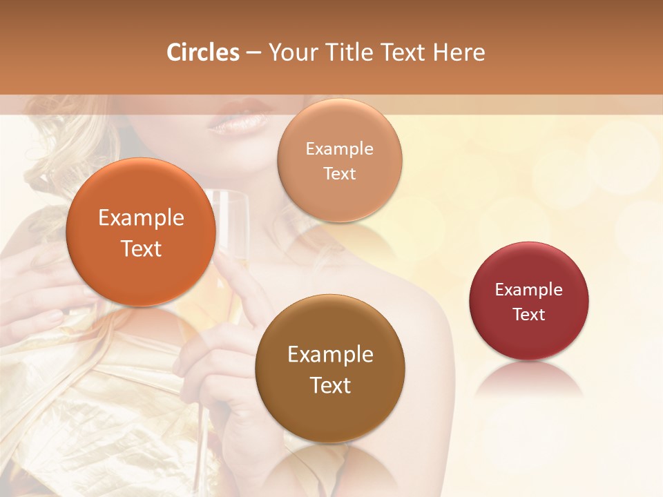 Woman Champagne PowerPoint Template