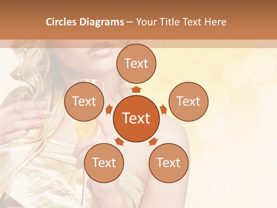 Woman Champagne PowerPoint Template