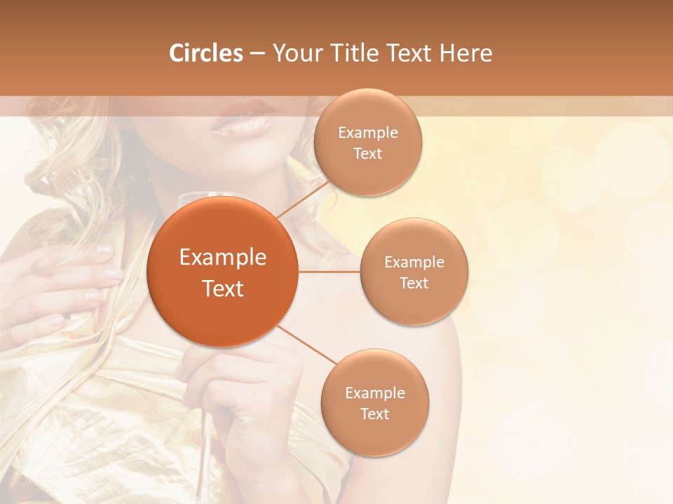 Woman Champagne PowerPoint Template