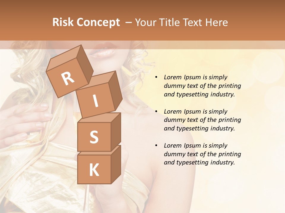 Woman Champagne PowerPoint Template