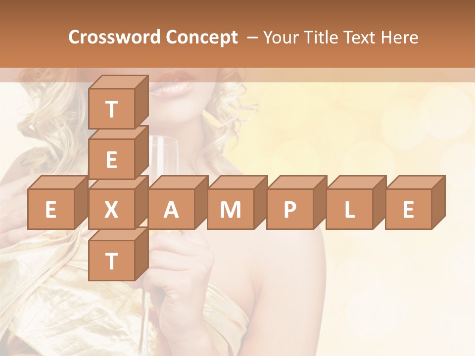 Woman Champagne PowerPoint Template