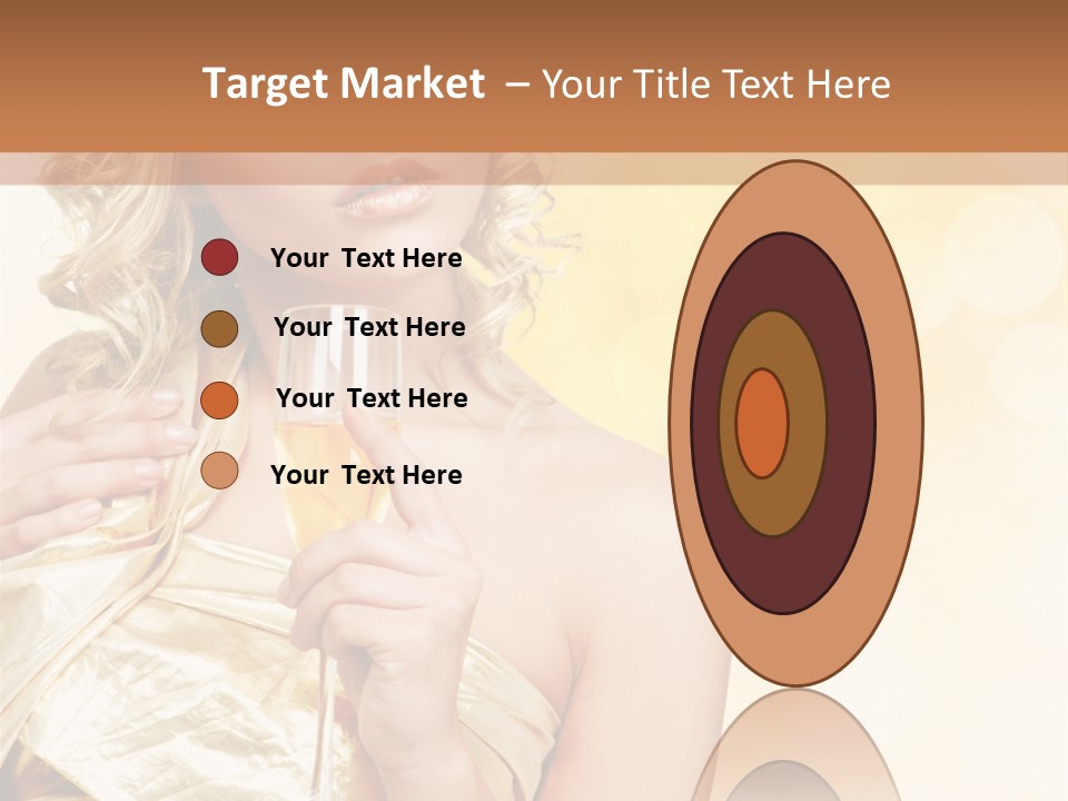 Woman Champagne PowerPoint Template
