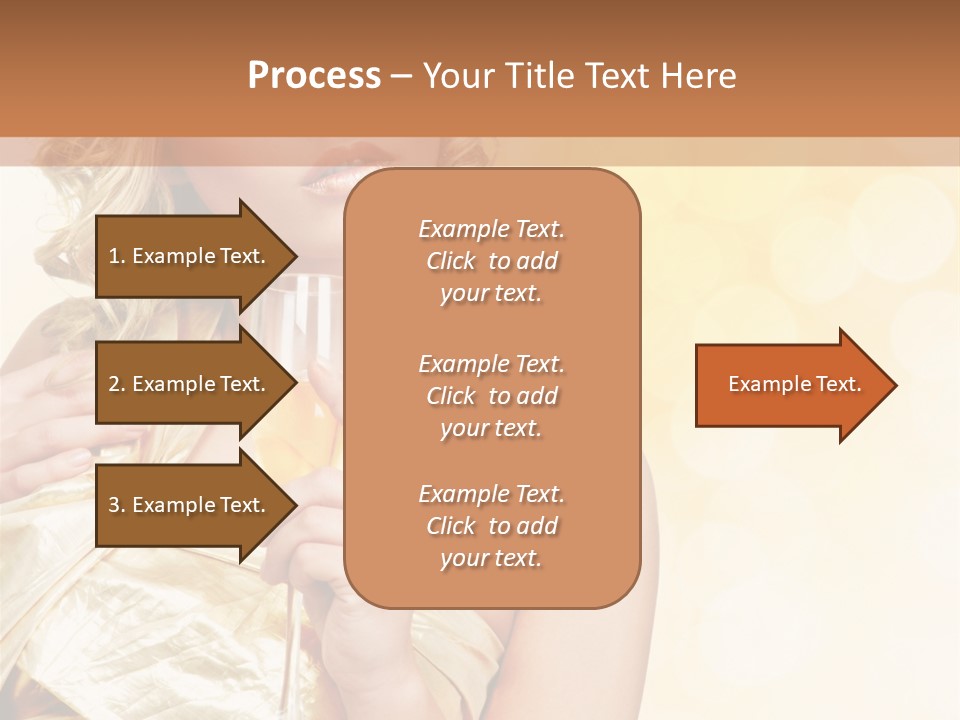 Woman Champagne PowerPoint Template