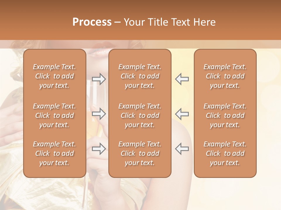 Woman Champagne PowerPoint Template