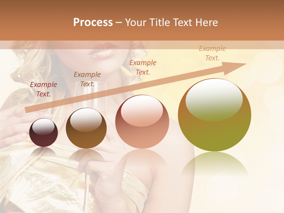 Woman Champagne PowerPoint Template