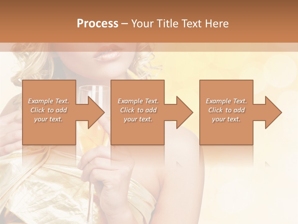 Woman Champagne PowerPoint Template