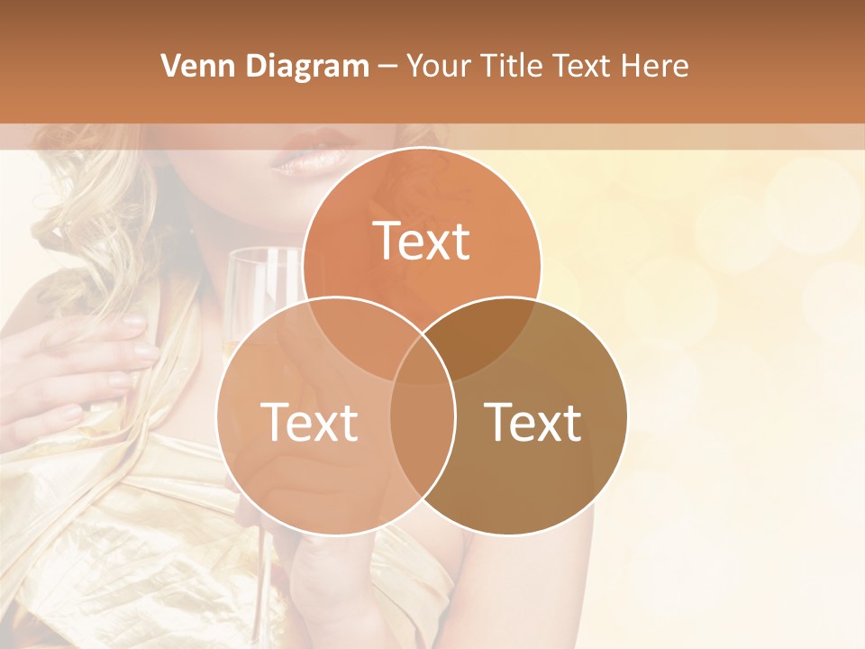 Woman Champagne PowerPoint Template