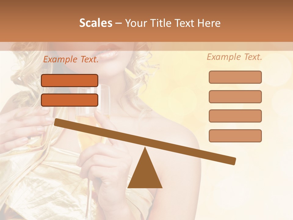 Woman Champagne PowerPoint Template
