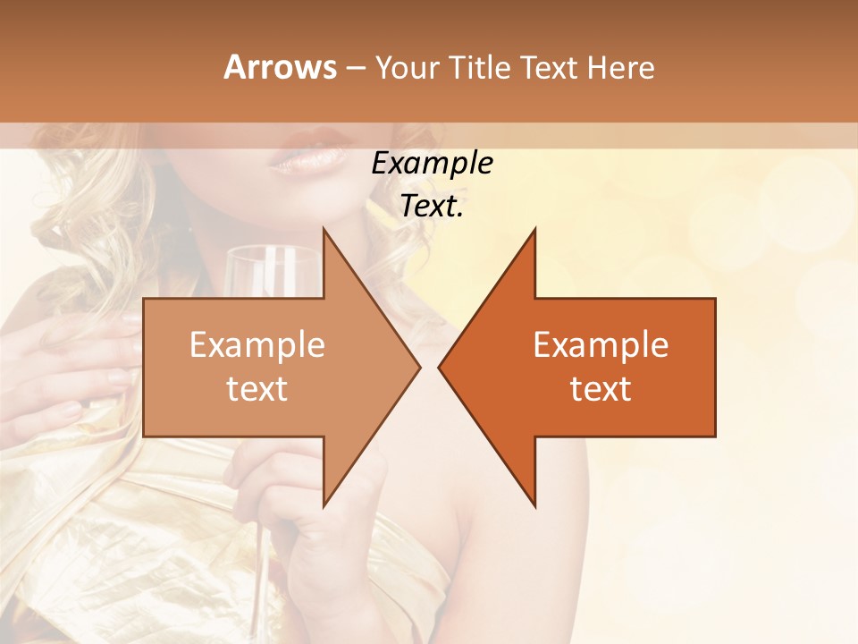 Woman Champagne PowerPoint Template