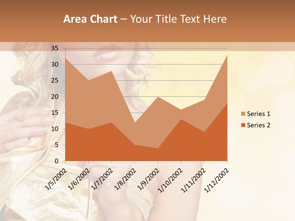 Woman Champagne PowerPoint Template